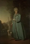 Владимир Боровиковский. Екатерина II на прогулке в Царскосельском парке (с Чесменской колонной на фоне). 1794