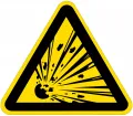 Предупреждающий знак «Взрывоопасно»
