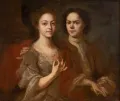 Андрей Матвеев. Автопортрет с женой. Не ранее 1729(?)