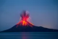 Извержение вулкана Кракатау (Индонезия)