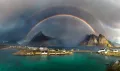 Двойная радуга над Лофотенскими островами