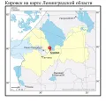 Кировск на карте Ленинградской области