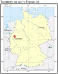Золинген на карте Германии