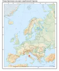 Озеро Браччано на карте зарубежной Европы