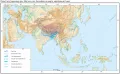 Реки Ганг, Брахмапутра, Мегхна и их бассейны на карте зарубежной Азии
