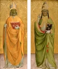 Ченнино Ченнини. Створки полиптиха с фигурами святого епископа и святого папы Римского. 1392–1396