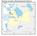 Высоцк на карте Ленинградской области