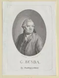 Портрет Йиржи Антонина Бенды. Гравёр: Иоганн Фридрих Шрётер. До 1736.