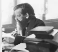 Адольф Шлаттер за своим рабочим столом. Тюбинген, Германия. 1909