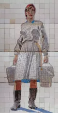 Александр Дейнека. Доярка. Мозаика для Дворца Советов на Ленинских горах. 1962