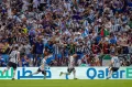 Болельщики сборной Аргентины празднуют гол Лионеля Месси