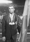 Советский гимнаст Борис Шахлин. 1960