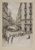Эдоардо Матания. Баррикады в Неаполе 15 мая 1848. 1890