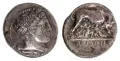Монета, серебро. Рим. 269–266 до н. э.