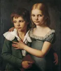 Генрих Кристоф Кольбе. Дети художника Кристина Луиза и Этьен Кольбе. Ок. 1820