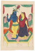 Бечарам Дас Дутта. Кришна и Радха. 1856