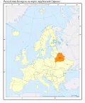 Республика Беларусь на карте зарубежной Европы