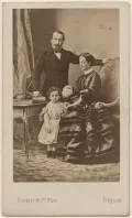 Император французов Наполеон III с супругой императрицей Евгенией и сыном Луи-Наполеоном. Ок. 1858