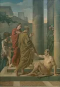 Василий Шебуев. Апостолы Пётр и Павел исцеляют хромого. 1838