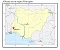 Абеокута на карте Нигерии