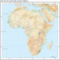 Река Тугела и её бассейн на карте Африки