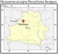 Молодечно на карте Республики Беларусь