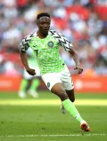 Нападающий сборной Нигерии по футболу Ахмед Муса во время товарищеского матча против сборной Англии. Лондон. 2018