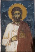 Роман Сладкопевец. Фреска церкви Святого Николая, Прилеп (Северная Македония)