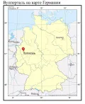 Вупперталь на карте Германии
