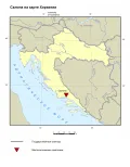 Салона на карте Хорватии