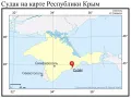 Судак на карте Республики Крым