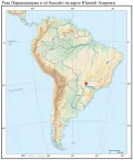 Река Паранапанема и её бассейн на карте Южной Америки