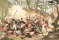 Битва на Горе крестов. 30 октября 1810. Иллюстрация из книги: Olavarría y Ferrari E. Episodios históricos mexicanos