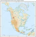 Озеро (водохранилище) Кутеней на карте Северной Америки
