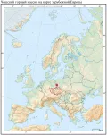 Чешский массив на карте зарубежной Европы