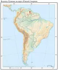 Водопад Кукенан на карте Южной Америки