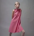 Твигги в мини-платье с трапециевидным силуэтом. 1966. Дизайнер Мэри Куант