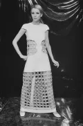 Модель женской одежды. Дизайнер Пьер Карден. 1969