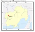 Сусуман на карте Магаданской области