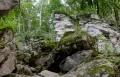 Нагромождения известняковых глыб на северном склоне горы Стрижамент (Ставропольский край)