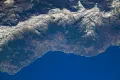 Главная гряда Крымских гор близ г. Ялта (Крым, Россия). Вид из космоса