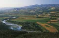 Природно-антропогенный ландшафт в долине реки Тибр. Средиземноморье (область Лацио, Италия)