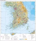 Общегеографическая карта Республики Корея