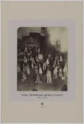 Великоруссы. Ярмарочная сцена на деревенской улице. Экспозиция Всероссийской этнографической выставки. Москва, 1867