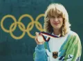 Штеффи Граф с золотой олимпийской медалью. Сеул. 1988