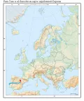 Река Тахо и её бассейн на карте зарубежной Европы