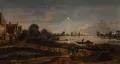 Арт ван дер Нер. Вид на реку в лунном свете. Ок. 1650–1655