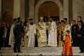 Иероним II, архиепископ Афинский и всея Греции и предстоятель Православной церкви Греции, в церкви Святого Дионисия Ареопагита на праздновании полунощной службы в Пасхальное воскресение