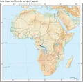 Река Касаи и её бассейн на карте Африки
