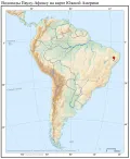Водопады Паулу-Афонсу на карте Южной Америки